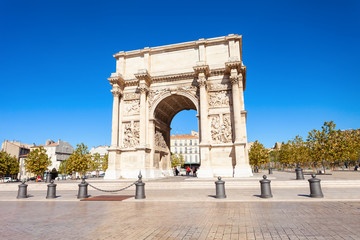 Fototapeta na wymiar Porte Royale triumphal arch, Marseille