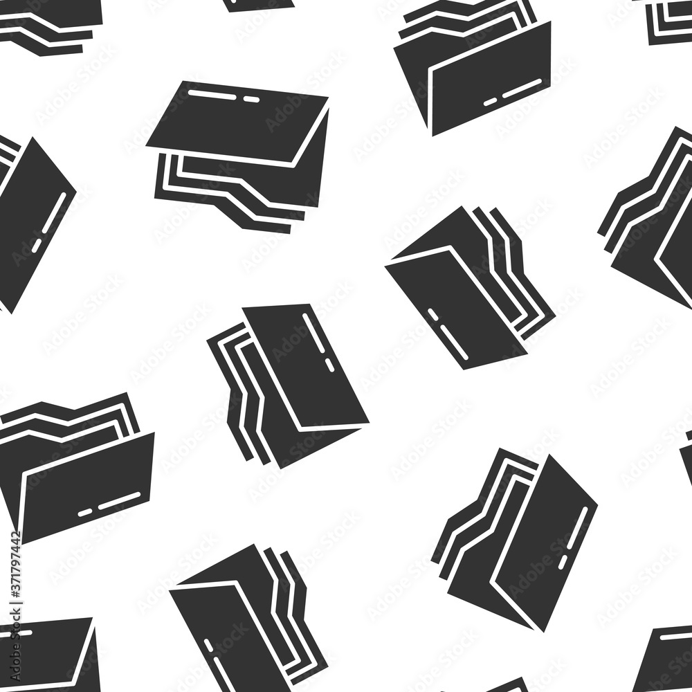 Poster file folder icon in flat style. documents archive vector illustration on isolated background. storag