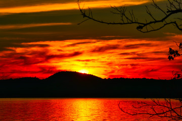 sunset on Back lake
