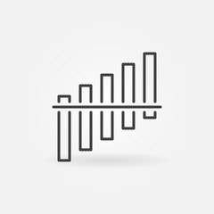 Bar Chart vector concept creative icon or sign in outline style