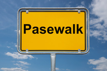 Fototapeta premium Ortstafel Pasewalk