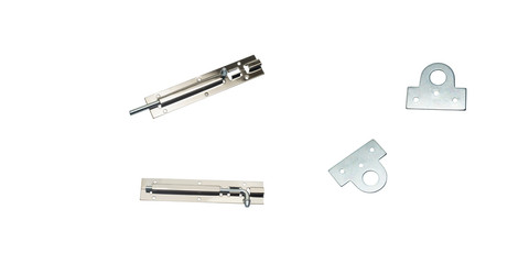 bolts door lock on a white background,with clipping path