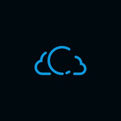 simple c letter logo combination