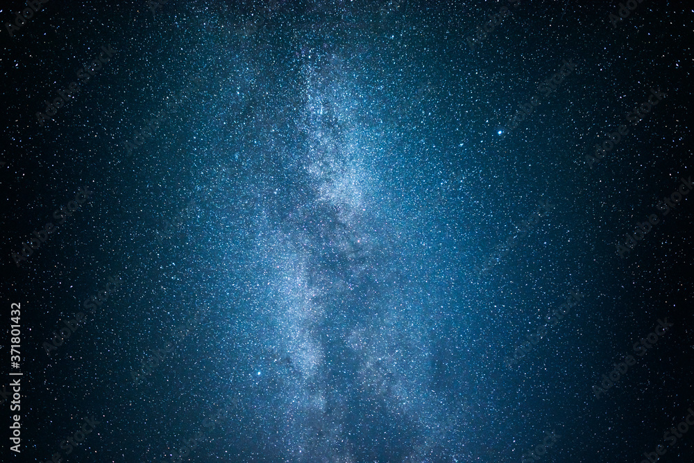 Wall mural milky way galaxy. this long exposure astronomical photograph taken in the middle of the night.