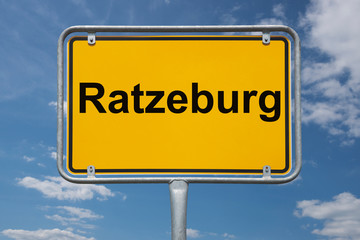 Fototapeta premium Ortstafel Ratzeburg