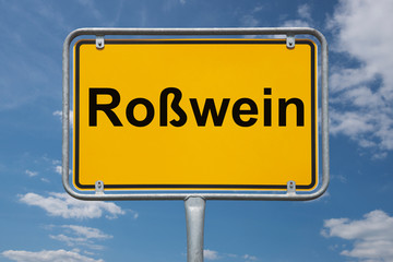 Ortstafel Roßwein
