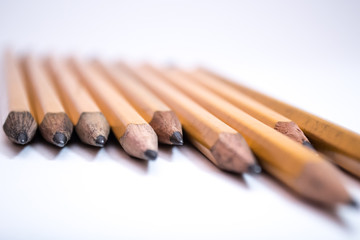 row of pencils