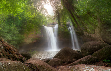 
Haew Suwat Waterfall, flowing soft blur, Khao Yai National Park