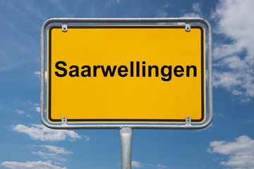 Ortstafel Saarwellingen