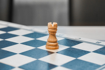 chessman rook on a chessboard
