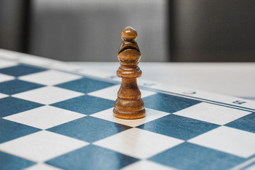 chessman bishop on a chessboard