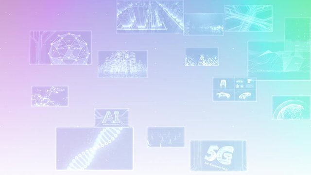 Digital Network Technology AI 5G data communication concepts background.
