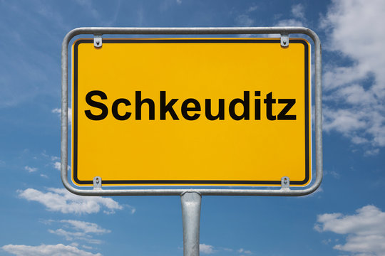 Ortstafel Schkeuditz