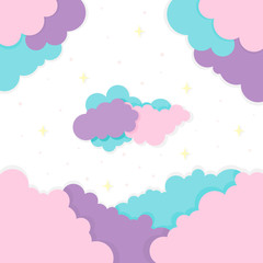 Abstract color watercolor painting. Pink sky vector