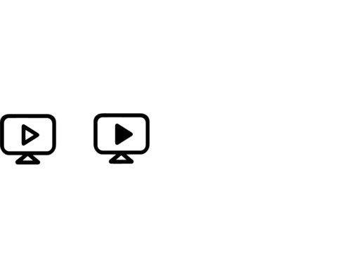 play video icon on white background