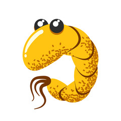 Funny and cute virus, bacteria, germ cartoon character. Microbe and pathogen microorganism isolated on white background.