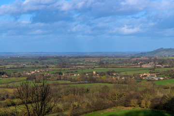 Fototapeta premium Cotswolds scenery and agricultural landscape England UK