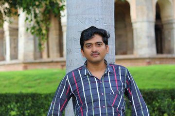 smiling portrait of cool young  man