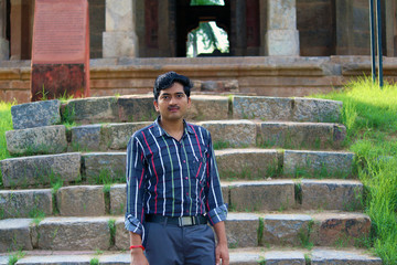 smiling portrait of cool young  man
