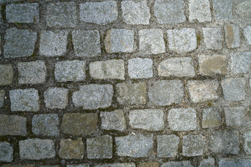 Cobblestone artistically laid in a park in Bavaria