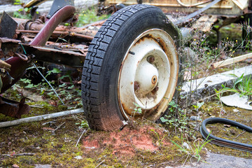 old car wheel