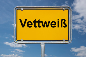 Obraz premium Ortstafel Vettweiß