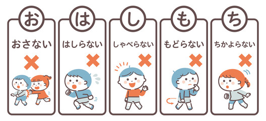 Evacuation drill / List of things you should not do / Four colors