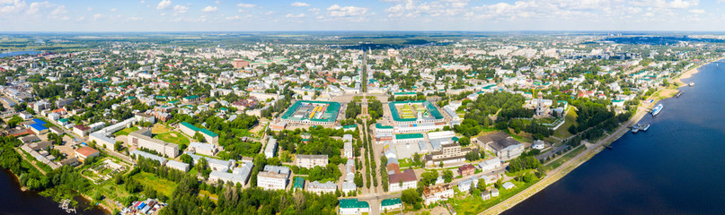 Panorama of the city and the Central Square and the shopping arcade, architectural heritage in the...