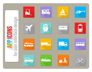 Fototapeta premium Transportation simply icons
