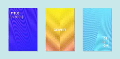 Minimal vector covers design. Colorful halftone gradients. Future geometric patterns. Eps10 vector.