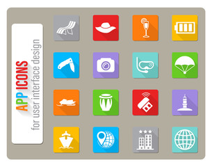 travel icon set