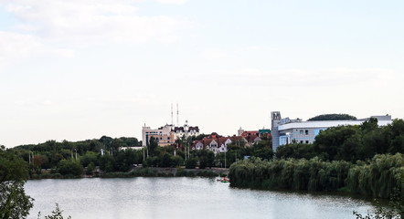 Fototapeta na wymiar Landscapes Of Donetsk. Reservoirs of Donbass 16.08.2020 year.