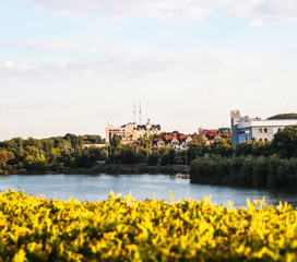 Obraz premium Landscapes Of Donetsk. Reservoirs of Donbass 16.08.2020 year.