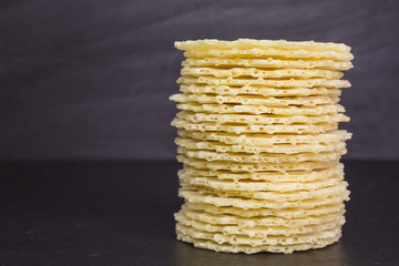 background of gluten-free wafer cracker with corn starch and potato flakes