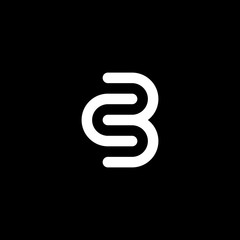 simple c and b letter logos