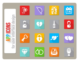 Valentines day simply icons