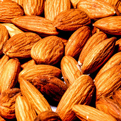 Fototapeta premium Handful Of Fresh Healthy Roasted Almonds