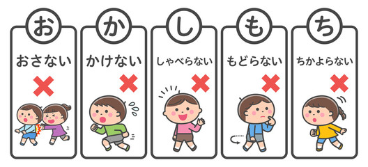 Evacuation drill / List of things you should not do