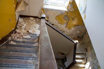 staircase in the old building