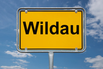 Fototapeta premium Ortstafel Wildau