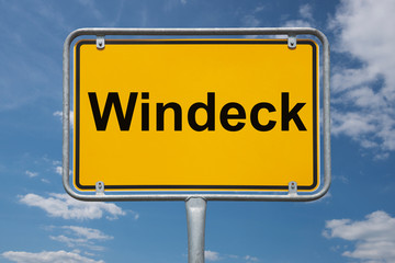 Fototapeta premium Ortstafel Windeck
