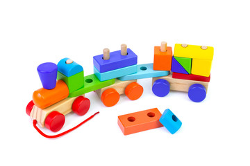 Wooden train toy