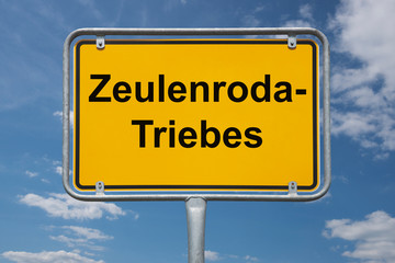 Ortstafel Zeulenroda-Triebes