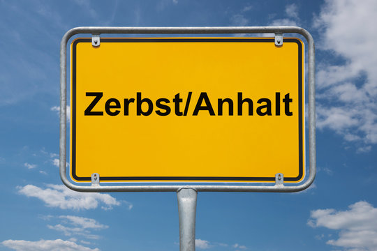 Ortstafel Zerbst/Anhalt