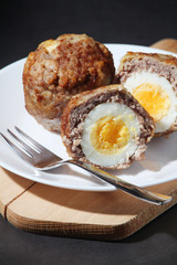 Scottish eggs - national dish of the cuisine of Scotland