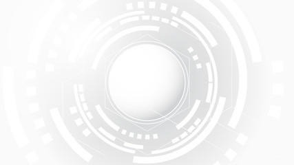 Grey white Abstract technology background, business graphic ,Hi-tech communication concept innovation background,science and technology digital line white background