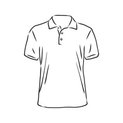 Polo shirt vector sketch icon isolated on background. Hand drawn Polo shirt icon. Polo shirt sketch icon for infographic, website or app. Polo shirt vector sketch illustration