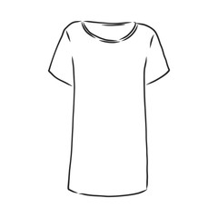 T-shirt vector illustration. t-shirt, vector sketch illustration