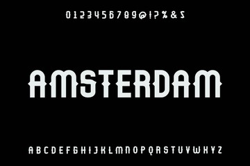 alphabet font,  typography design, black and white background, letters and numbers