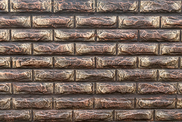 Texture wall stylized as brickwork